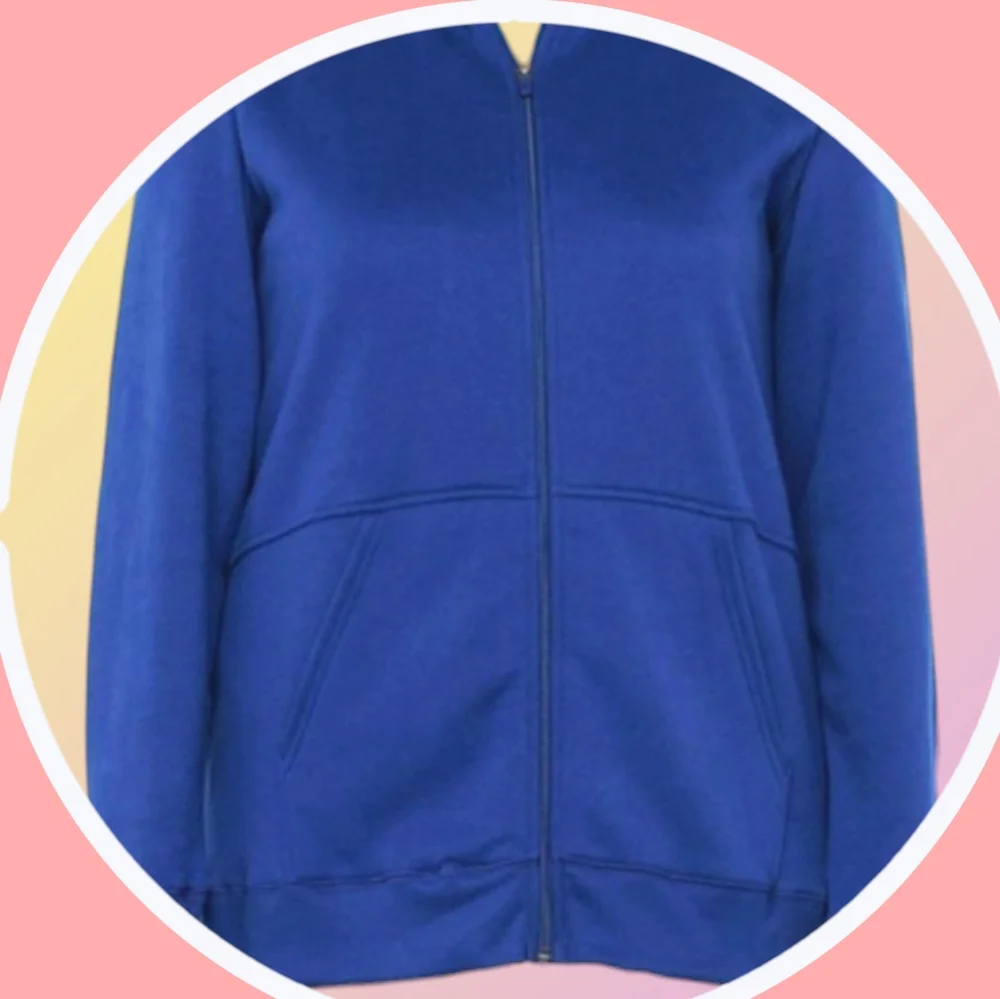 NWT 1X Zip Up Fleece Lined Sweatshirt Jacket